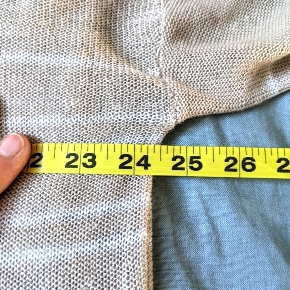 Euc Joan Vass 100% Linen Striped Lightweight Sweater XL - Picture 11 of 12